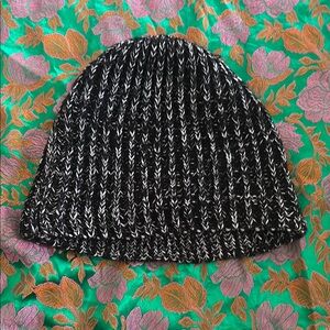 Stylish Black and White Knit Beanie